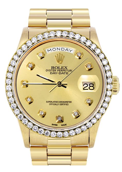 used rolex day date yellow gold|rolex day date watch price.